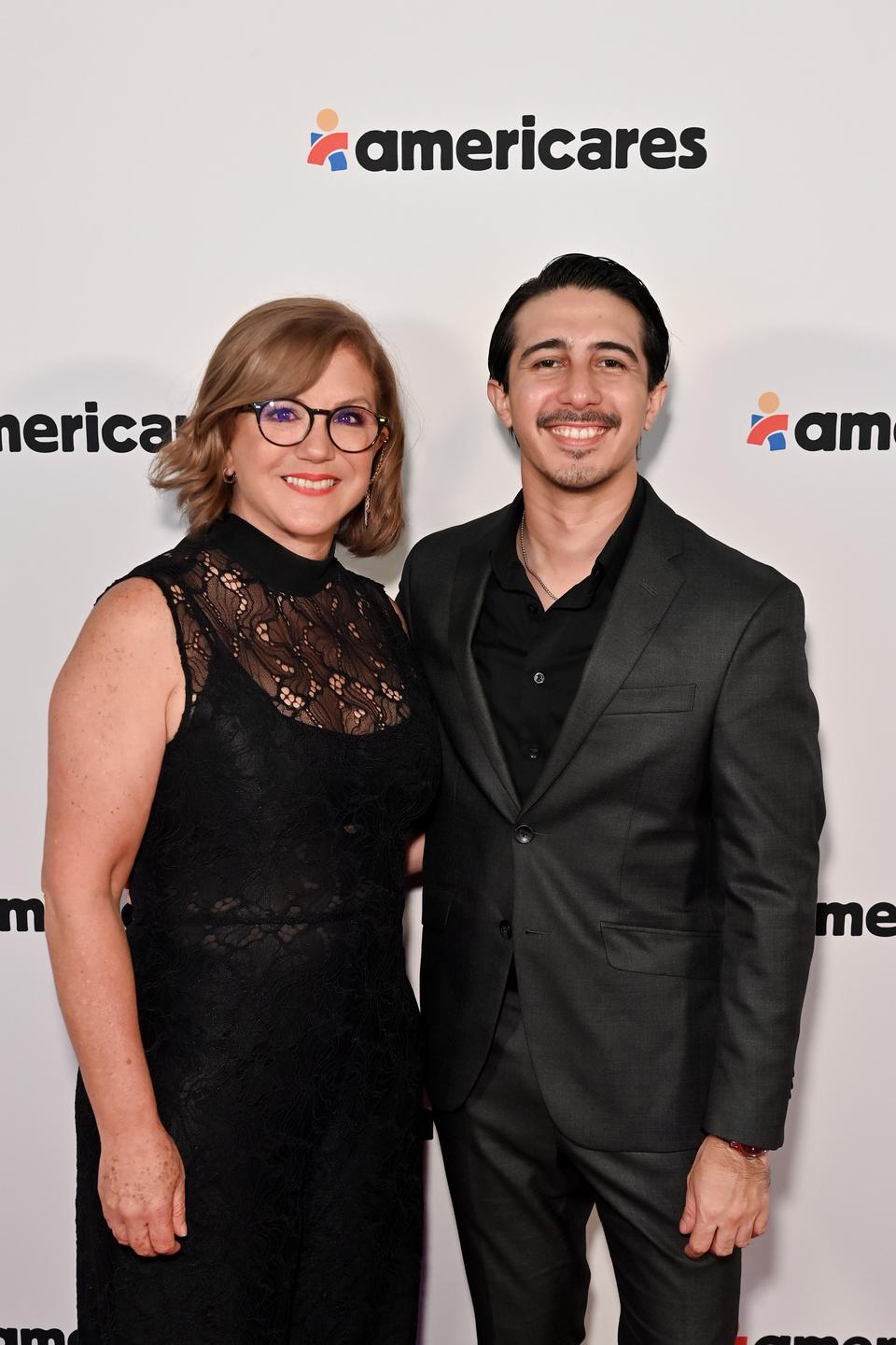 Americares Colombia Country Director Diana Gutiérrez de Piñeres and Americares Puerto Rico Country Director Eric Jovan Pérez-López at the 2024 Americares Airlift Benefit. Photo by Bryan Bedder/Getty Images for Americares.